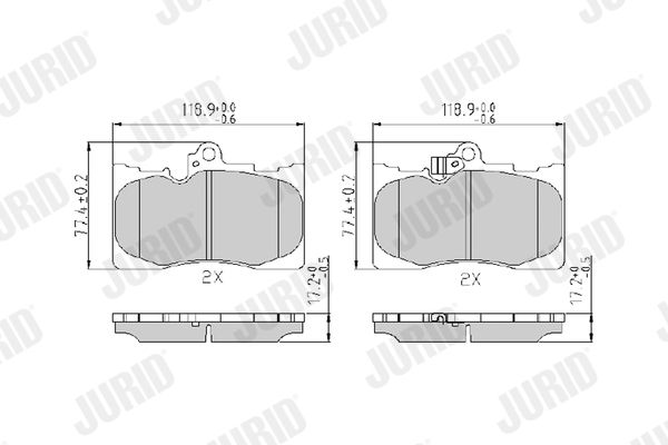 Brake Pad Set, disc brake JURID 573413J