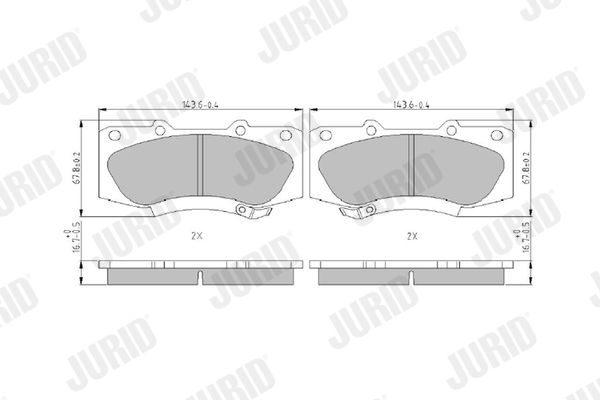 Brake Pad Set, disc brake JURID 573435J