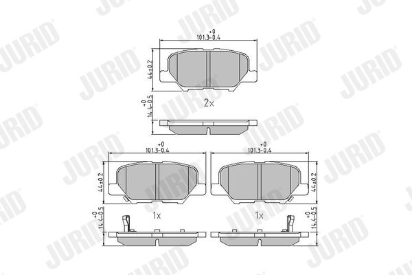 Brake Pad Set, disc brake JURID 573442J