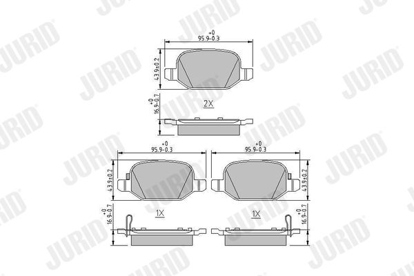 Brake Pad Set, disc brake JURID 573445J