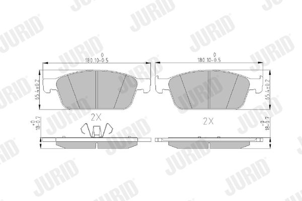 Brake Pad Set, disc brake JURID 573460J