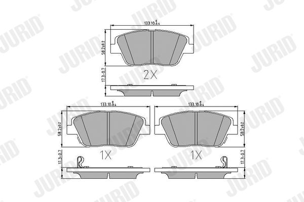 Brake Pad Set, disc brake JURID 573462J