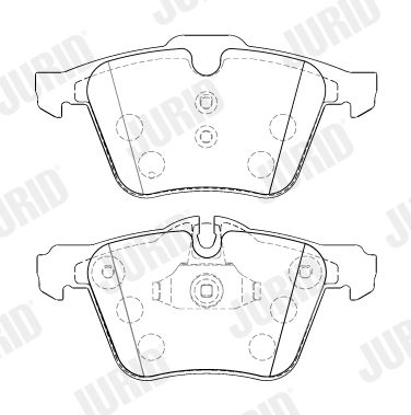 Brake Pad Set, disc brake JURID 573464J