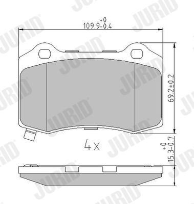 Brake Pad Set, disc brake JURID 573623J