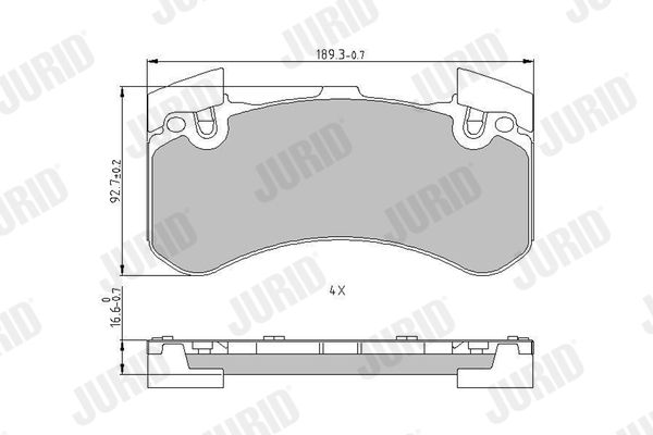 Brake Pad Set, disc brake JURID 573649J