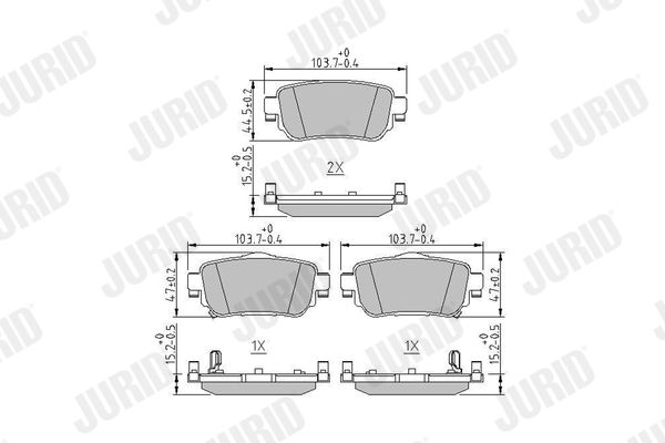 Brake Pad Set, disc brake JURID 573658J