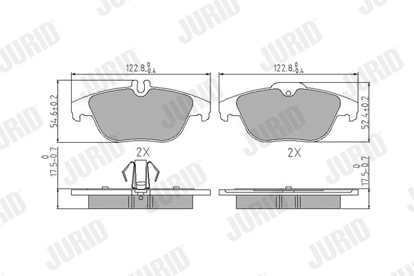 Brake Pad Set, disc brake JURID 573735J