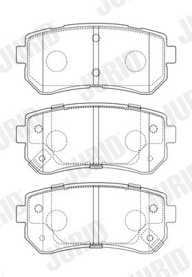 Brake Pad Set, disc brake JURID 573757J