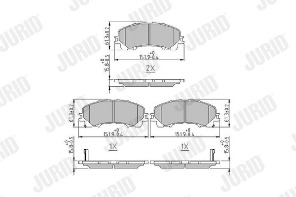 Brake Pad Set, disc brake JURID 573789J