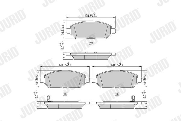 Brake Pad Set, disc brake JURID 573805J