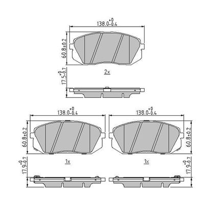 Brake Pad Set, disc brake JURID 573814J