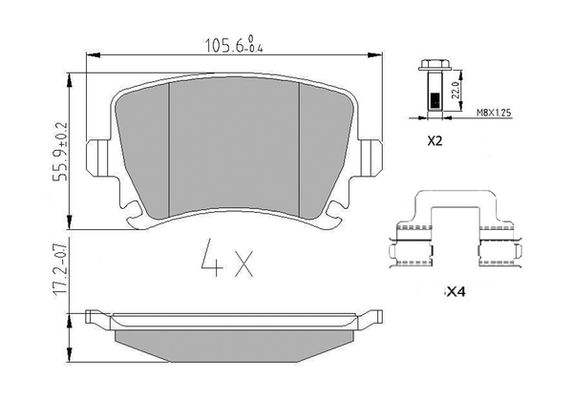 Brake Pad Set, disc brake JURID 573846J