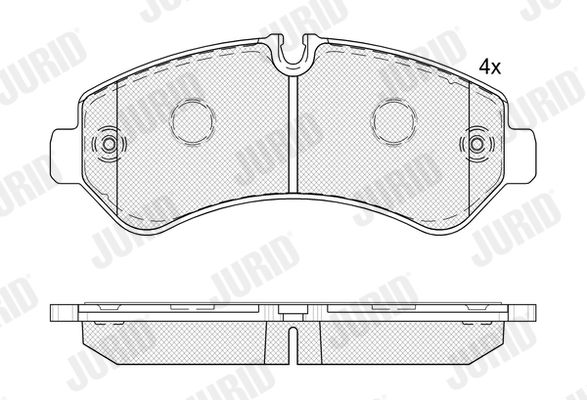 Brake Pad Set, disc brake JURID 573889J