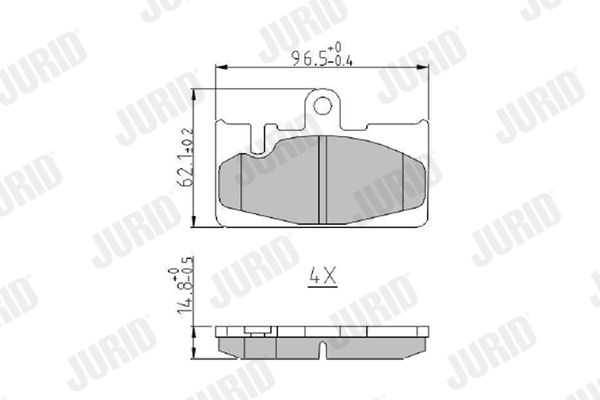 Brake Pad Set, disc brake JURID 573954J