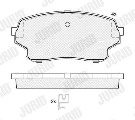 Brake Pad Set, disc brake JURID 574095J