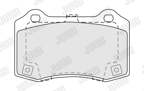 Комплект гальмівних накладок, дискове гальмо JURID 574096J