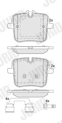 Brake Pad Set, disc brake JURID 574099J