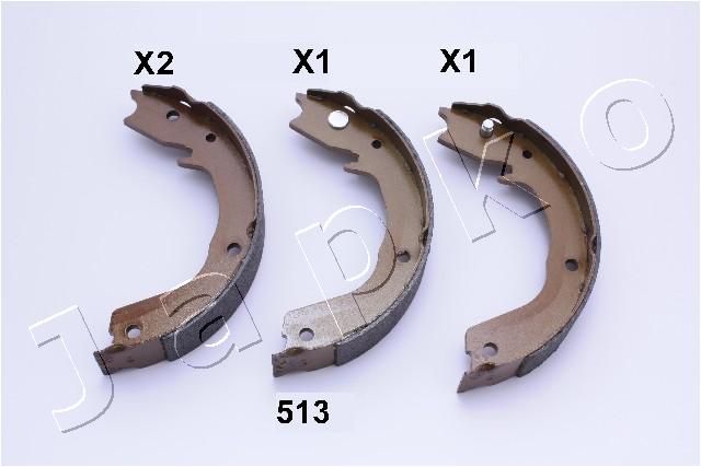 Brake Shoe Set, parking brake JAPKO 55513