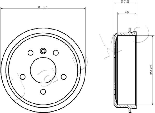 Brake Drum JAPKO 560500