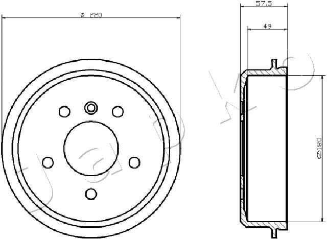 Stabdžių būgnas JAPKO 560500