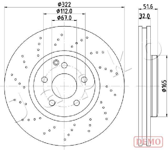 Brake Disc JAPKO 600528C