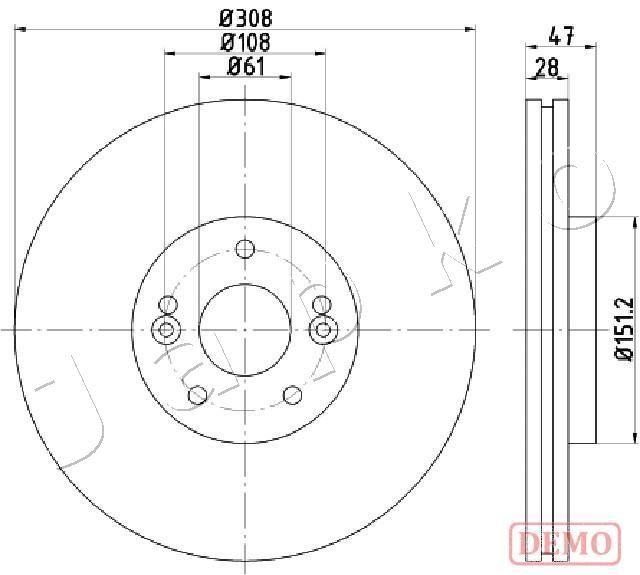 Brake Disc JAPKO 600713C