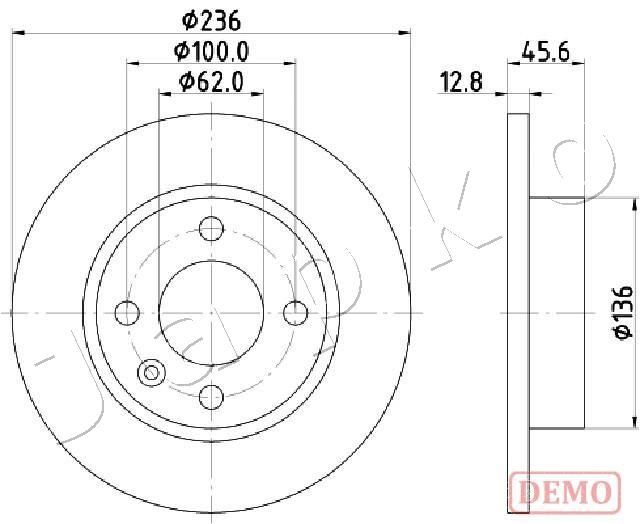 Brake Disc JAPKO 600946C