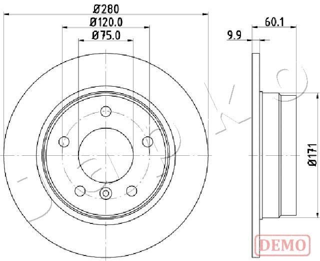 Brake Disc JAPKO 610107C