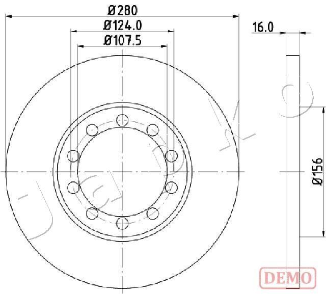 Brake Disc JAPKO 610314C