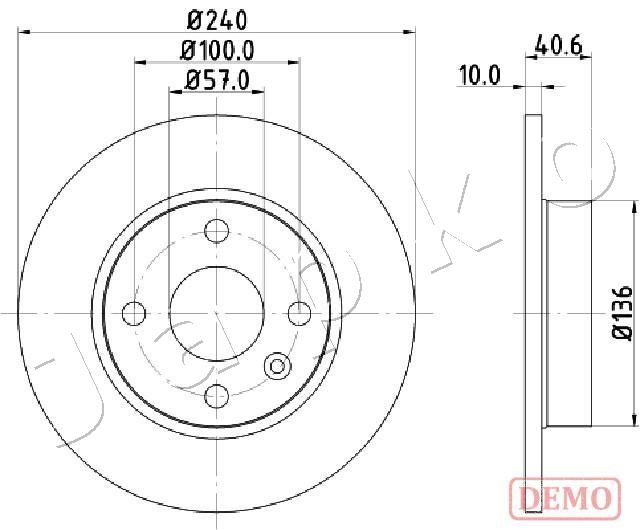 Brake Disc JAPKO 610405C