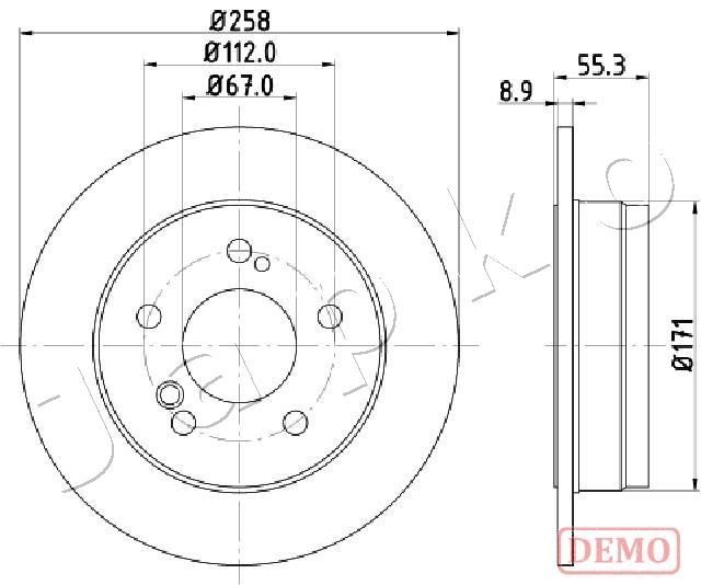 Stabdžių diskas JAPKO 610504C