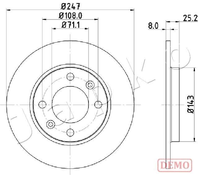 Brake Disc JAPKO 610615C