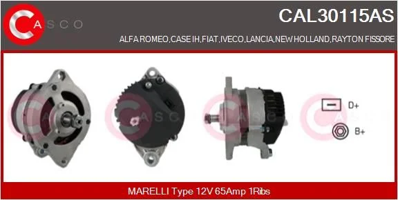 Kintamosios srovės generatorius casco CAL30115AS