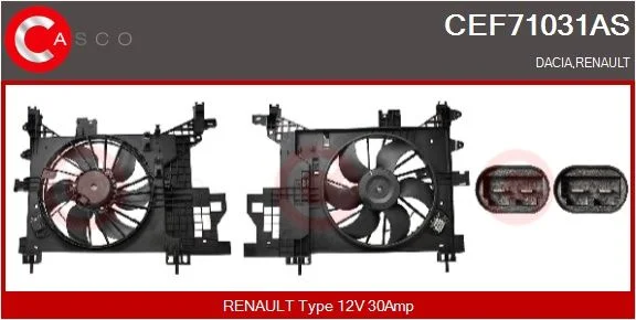 Elektrovariklis, raditoriaus ventiliatorius casco CEF71031AS