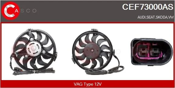 Elektrovariklis, raditoriaus ventiliatorius casco CEF73000AS