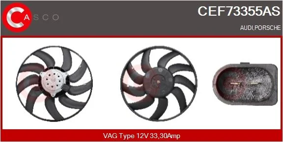 Ventiliatorius, radiatoriaus casco CEF73355AS