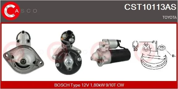 Starteris CASCO - ALTERNATORY I ROZRUSZNIKI CST10113AS