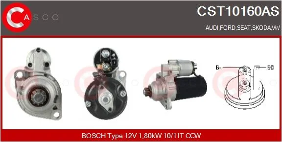 Starteris CASCO - ALTERNATORY I ROZRUSZNIKI CST10160AS