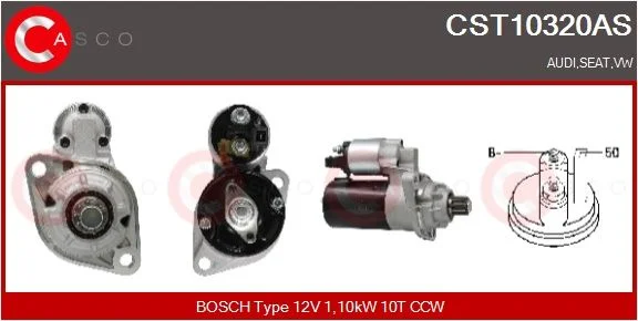 Starteris CASCO - ALTERNATORY I ROZRUSZNIKI CST10320AS
