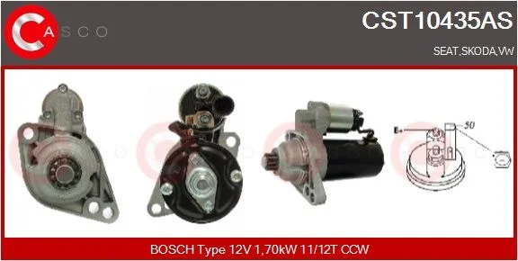 Starteris CASCO - ALTERNATORY I ROZRUSZNIKI CST10435AS