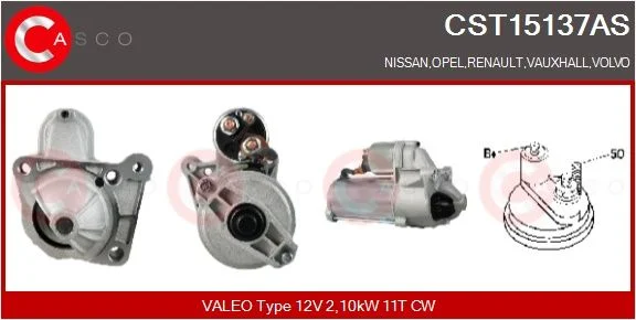 Starteris casco CST15137AS