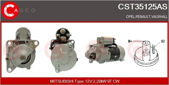 Starteris casco CST35125AS
