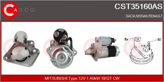 Starteris casco CST35160AS