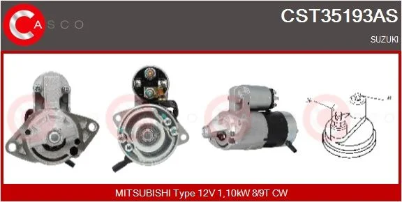 Starteris CASCO - ALTERNATORY I ROZRUSZNIKI CST35193AS