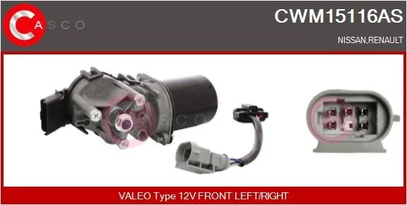 Valytuvo variklis CASCO - WYCIERACZKI MECHANIZM SILNIK CWM15116AS