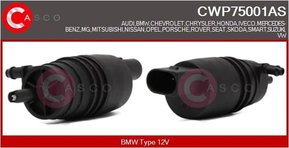 Vandens siurblys, priekinio stiklo plovimas casco CWP75001AS