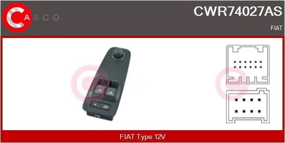 Jungiklis, lango pakėliklis casco CWR74027AS