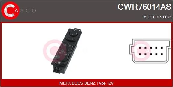 Jungiklis, lango pakėliklis casco CWR76014AS