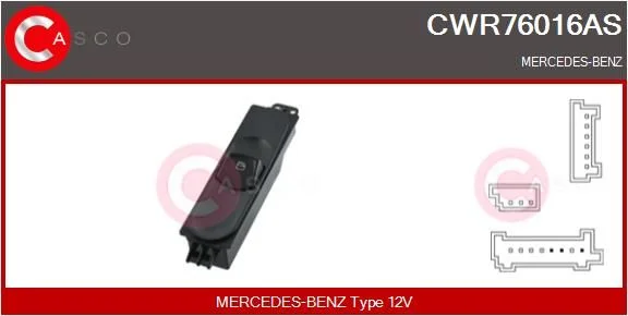 Jungiklis, lango pakėliklis casco CWR76016AS