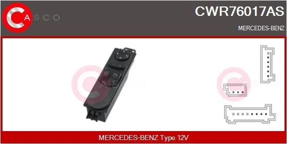 Jungiklis, lango pakėliklis casco CWR76017AS
